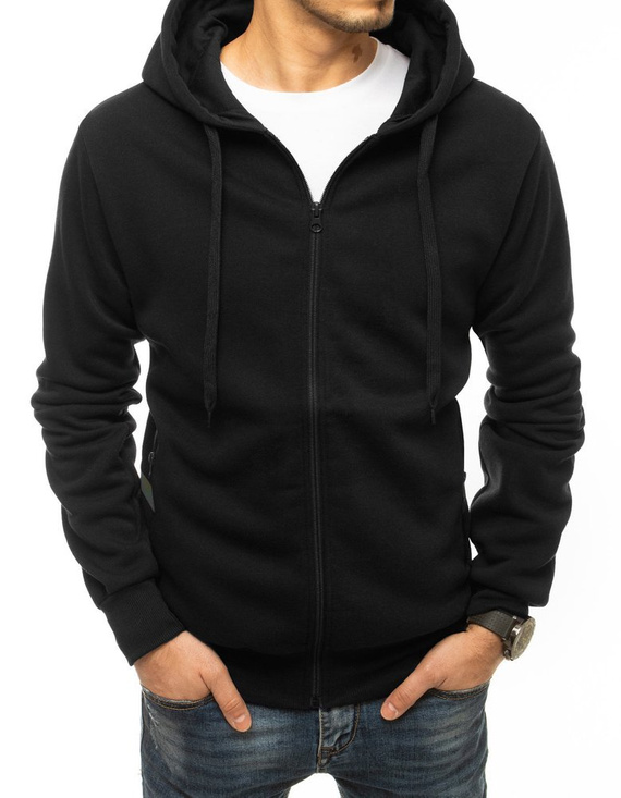 Herren Sweatshirt mit Reißverschluss Farbe Schwarz DSTREET BX4940