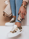 Damen Plateau Turnschuhe TRENDIS gold Dstreet ZY0702