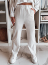 Damenhose mit weitem Bein, gerippt LUXEEN ecru Dstreet UY2521
