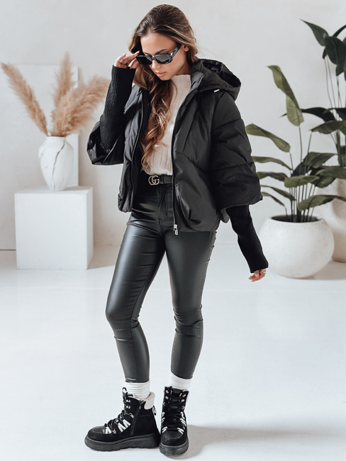 MISSLAYER Damen Winterjacke mit Kapuze schwarz Dstreet TY5034