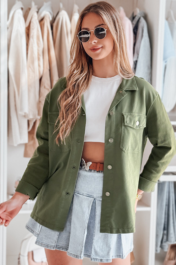 Hemdjacke in Übergröße OVERBOR khaki Dstreet TY4889