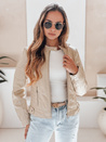 Damen Leder Ramones Jacke ROCKMISS beige Dstreet TY5215