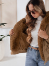 Damen Winterjacke VESSADA kurz mit Fell hellbraun Dstreet TY5061