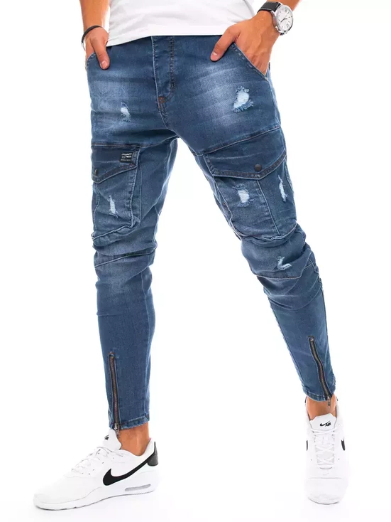 Herren Jeans Cargohose Blau Dstreet UX3293