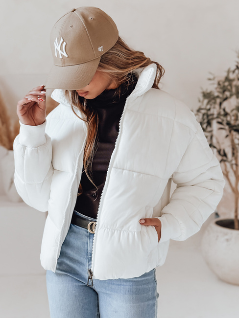 Kurze Damen-Winter-Steppjacke VIBEGIRL weiß Dstreet TY4947