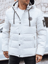 Herren Steppwinterjacke mit Kapuze weiß Dstreet TX5056