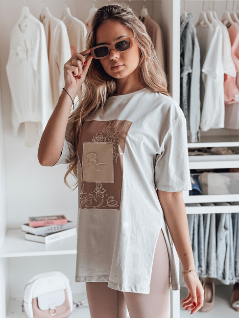 Damen T-shirt mit Aufdruck FAGOS  Farbe Grau DSTREET RY2593