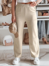 Damenhose mit weitem Bein, gerippt LUXEEN mocha Dstreet UY2520