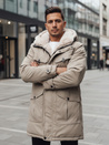 Herren Winter Parka Jacke mit Kapuze beige Dstreet TX4969z