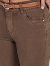 Damen Skinny Hose mit Gürtel VIVASKIN braun Dstreet UY2745