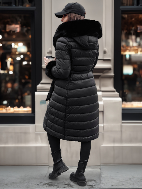 Lange Damen Steppjacke ZAELEGANTE schwarz Dstreet TY4779