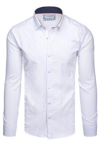 Herren Langarmhemd weiß Dstreet DX2618