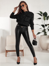 Gewachste Damenhose SHINELEGS schwarz Dstreet UY2219_2