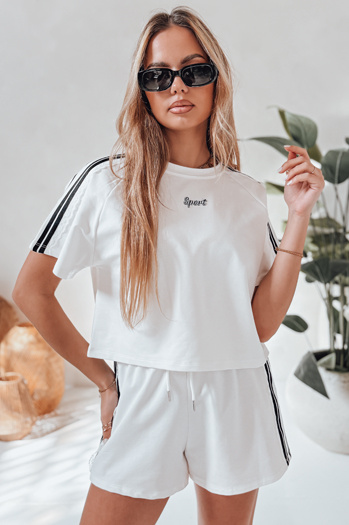 Damen Trainingsanzug Set LOVE SPORT weiß Dstreet AY1136