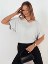 Damen Basic T-shirt MAUD Farbe Hellgrau DSTREET RY2338