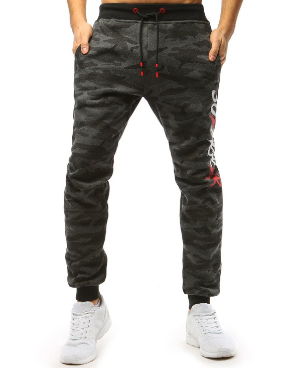 Herren Sporthose Jogger Camo Anthrazit Dstreet UX3512