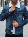 Isolierte Herren-Jeansjacke dunkelblau Dstreet TX4729z
