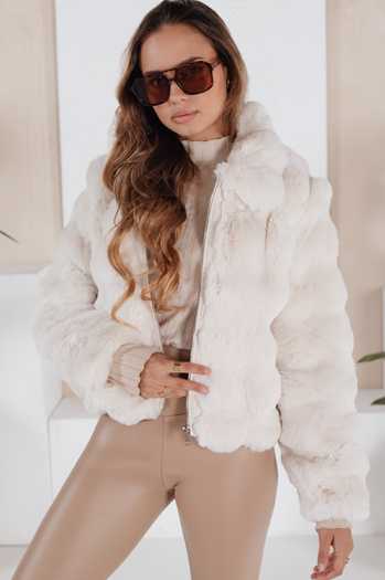 Damen Pelzjacke weiß Dstreet TY5145