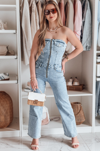 Damen-Jeansoverall mit Korsett GORSSANKA blau Dstreet EY2587