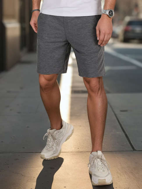Dunkelgraue Herren Sweatshorts Dstreet SX2487