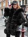 Damenjacke mit Pelz FURRWINT schwarz Dstreet TY4772