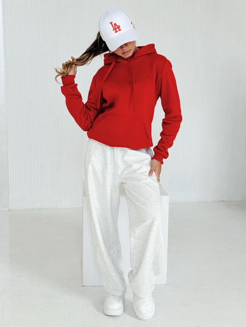 Damen Kapuzenpullover BASIC Rot BY0175