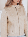 Damen Leder Ramones Jacke ROCKMISS beige Dstreet TY5226