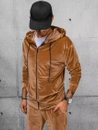Herren Sweatshirt mit Reißverschluss Farbe Camel DSTREET BX5542