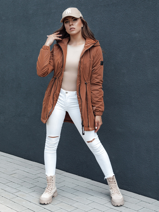 Damen Parka Übergangsjacke mit Kapuze HENRY camel Dstreet TY4495