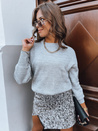 Damen Oversize Pullover EMERALD Farbe Grau DSTREET MY2120