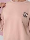 Damen Sweatshirt in Übergröße mit Stickerei SOFTSLON rosa Dstreet BY1432