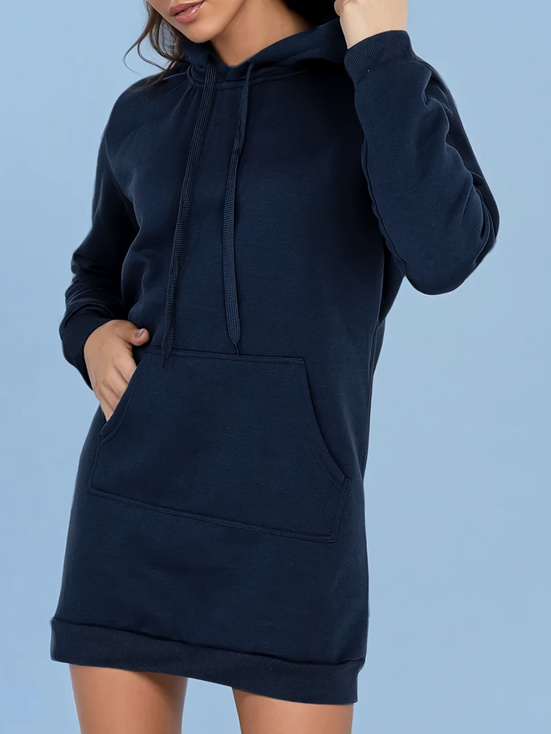 Damen Langer Kapuzenpullover in Übergröße TIMMY navy blau Dstreet EY2563