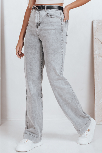 Damen Jeans mit weitem Bein grau Dstreet UY2765