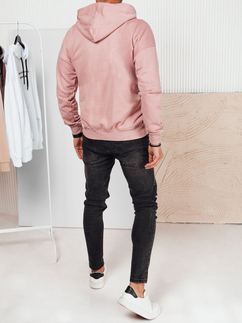 Herren Sweatshirt mit Aufdruck Farbe Rosa DSTREET BX5719