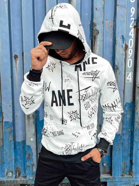 Herren Kapuzenpulli weiß Dstreet BX5748