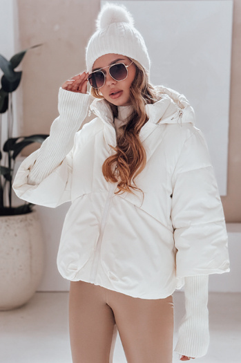 MISSLAYER Damen Winterjacke mit Kapuze weiß Dstreet TY5036