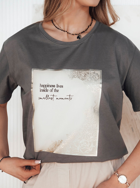 Damen T-shirt mit Aufdruck CHANTE Farbe Graphite DSTREET RY2585