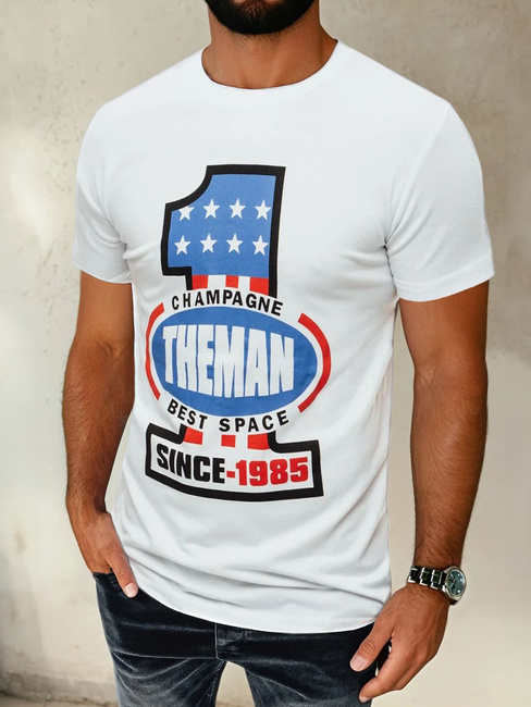 Herren T-shirt mit Aufdruck Weiß Dstreet RX4406