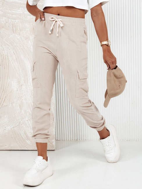 Gestreifte Damenhose CHICCORD beige Dstreet UY2174