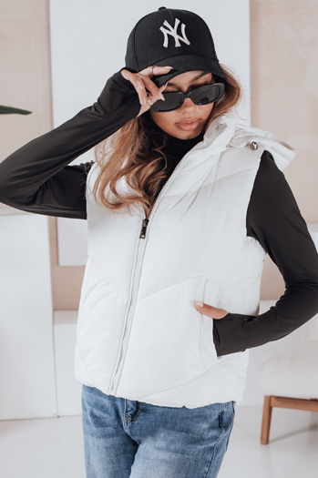 Damen Steppweste LIKEHUGS weiß Dstreet TY4975