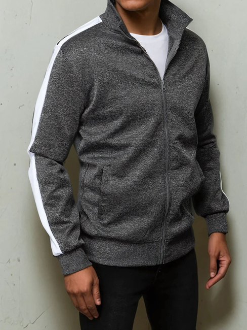 Herren Sweatshirt mit Reißverschluss Farbe Dunkelgrau DSTREET BX5563