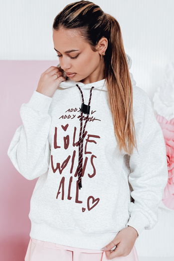 Damen-Kapuzenpulli in Übergröße LOVEWILL grau Dstreet BY1468