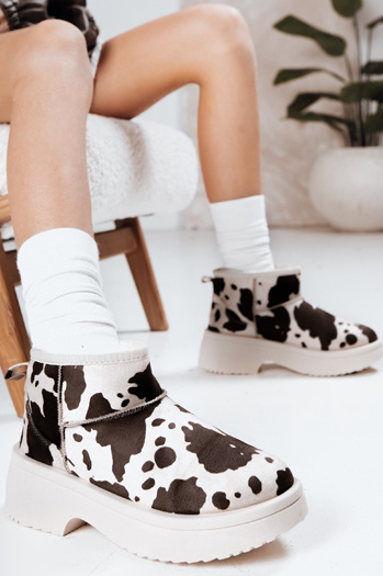 Damen Schneestiefel mit dicker Sohle in Flicken Dstreet ZY1285