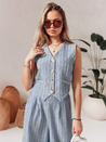 Ärmellose Damenjacke LINELIA blau Dstreet PY0134