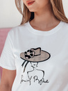 Bedrucktes Damen-T-Shirt WOMANPOW weiß Dstreet RY2804