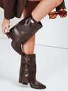Damenstiefel mit breitem Schaft braun Dstreet ZY1108