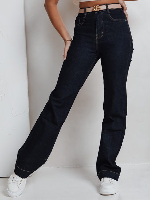 Damen Jeans mit weitem Bein navy blau Dstreet UY2775