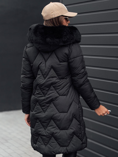 Damen Winterjacke MYANNA lang gesteppt mit Kapuze schwarz Dstreet TY4679_4