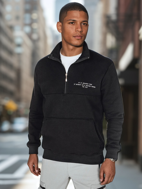 Bedrucktes Herren Sweatshirt schwarz Dstreet BX5887