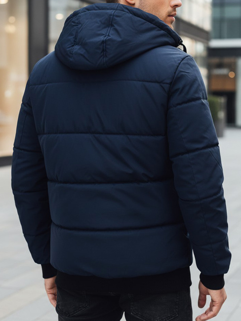 Herren Winterjacke mit Kapuze navy blau Dstreet TX5086z